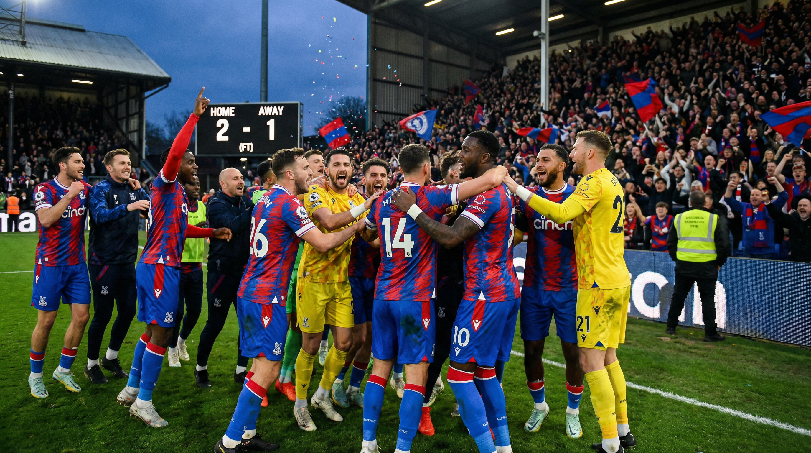 足球队庆祝胜利